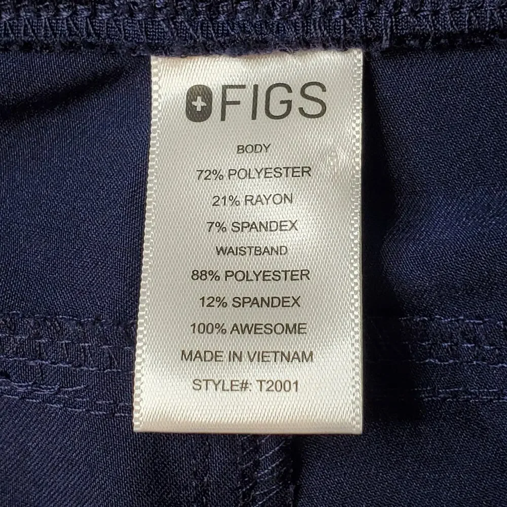 Figs Men's Size 3XL Axim Cargo Scrub Straight Leg Pants Blue T2001
